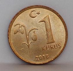 Türkiye Cumhuriyeti 2018 Yılı 1 Kuruş 4286