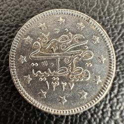 5. MEHMED REŞAD · 2 KURUŞ · (1327/1) · KOSTANTİNİYE · GÜMÜŞ