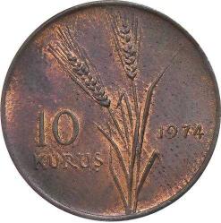 Türkiye Cumhuriyeti 1974 Yılı 10 Kuruş 4322