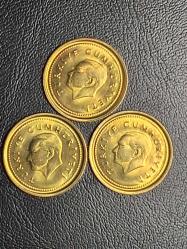 1999 YILI MADENİ 5000 TÜRK LİRASI  ÇİL  3 LÜ SET  ( PİRİNÇ ) TCM 5916