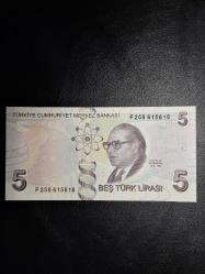9. EMİSYON 5 TÜRK LİRASI  F 258 615616  ÇİL ( K. MERDİVEN ) TCM 0001