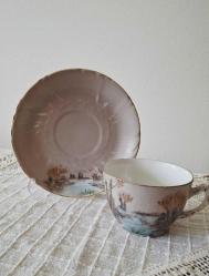 Paris el boyama kahve fincanı