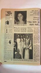 HAYAT HAFTALIK HABER MECMUA, DERGİSİ - ORTA SAYFA POSTER : SIRA NO: 883 – SAYI: 37 – TARİH: 6 EYLÜL 1973 EMEL SAYIN – NİL KAPANLI – FAHRİ KORUTÜRK – CEVDET SUNAY – İSMET İNÖNÜ – III. NAPOLÉON – EUGÉNIE – II. ABDÜLHAMİT – SÜREYYA – RIZA PAHLEVİ – FARAH DİBA – SİMİN AŞKARİ – HUGH HEFNER – DAVE CLARK – CEM KARACA – HAILE SELASSIE – SUKARNO – EYÜP HAN  1973-74 SONBAHAR-KIŞ MODASI – MEŞHURLARIN MEŞHUR YATAKLARI – BOĞAZ KÖPRÜSÜNÜ KIYAFETİNE İŞLEYEN NİL KAPANLI – DOLMABAHÇE’DEKİ İMPARATORİÇE YATAĞI – SALE KÖŞKÜ’NDE DEVLET BAŞKANLARININ KONUK YATAĞI – VALENTINA TERESKOVA’DAN DE GAULLE’E, SÜREYYA’DAN SUKARNO’YA KİMLER GELDİ GEÇTİ – ŞAH RIZA PAHLEVİ VE FARAH DİBA HAKKINDA DEDİKODULAR – SÜREYYA’NIN AÇIKLAMASI – HUNCA SANSET SAÇ TONİĞİ – DÜNYADA YATAK KÜLTÜRÜ VE ŞAHSİYETİN YANSIMASI - TAM TAKIM 48 SAYFA