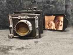 Vintage Kamera Modeli ve Çerçeve Seti - Fotoğrafçılık Aşkına replika makine