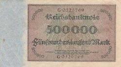 Almanya, 500.000 Mark 1923. (ÇT+)