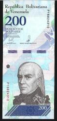 ** VENEZUELLA ( 200 * BOLİVARES ) 2018 - ÇİL