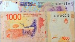 Arjantin, 100 ve 1.000 Peso. 2 Adet Büyük Küpür. (ÇT)