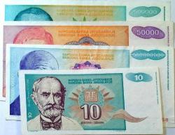 Yugoslavya Lotu 4 Adet. Karışık Koleksiyon (ÇÇT ve ÇA)