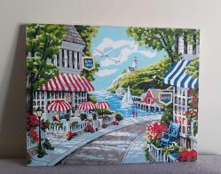 İMZASIZ YAĞLIBOYA TABLO ÇALIŞMASI KONDİSYON YÜKSEK KOLEKSİYONLUK . ÖLÇÜ 38 X 48 CM