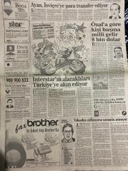 SABAH EKONOMİ GAZETESİ DOĞUM GÜNÜ HEDİYESİ - 1 EKİM 1992 -Ayan-Turgut Özal-Osman Ulagay-Nurdan Bernard-Meral Tamer-Michael Jackson-Şelale Kadak  Ayan İsviçre’ye para transfer ediyor-İnterstar’ın alacaklıları Türkiye’ye akın ediyor-Özal’a göre kişi başına milli gelir 8 bin dolar-GM Almanya’da BMW ABD’de fabrika kuruyor-Yükselen enflasyona sorumlu aranıyor-Ülker deterjan ve margarin sanayiinde-Dev bir kültür hobi dağıtım zinciri FNAC-Michael Jackson bazı gençleri üzdü-Temizlemeciye giden güderi mont giyilmez hale geldi-Mudo Cidde’de mağaza açıyor-Rejim çayları kapış kapış-Keban Holding tasfiye ediliyor  Karikatür isimleri ve çizerleri: İnterstar karikatürü-Michael Jackson Pepsi karikatürü-Temizlemeci mont karikatürü-Mudo mağaza karikatürü-Rejim çayı karikatürü