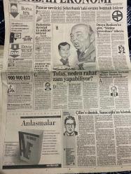 SABAH EKONOMİ GAZETESİ DOĞUM GÜNÜ HEDİYESİ - 24 EYLÜL 1992 -Pınar Çiçek-Adil Korkut-Ercan İnan-Osman Ulagay-Ali Rıza Kardüz-Meral Tamer-Şelale Kadak  Pancar üreticisi Şekerbank’taki oyunu bozmak istiyor-Bohemia Kristal 15 milyar istiyor-Dünya Bankası’na göre sözüne güvenilmez ülkeyiz-Tofaş neden rahat zam yapabiliyor-Çiller’e destek Saracoğlu’na köstek-Dünya Bankası’nı fırçalıyoruz ama faiz kazığını da yiyoruz-Fruko Tamek’ten istifa var-ISO Başkanı aman bölünmeyelim-Türkler kendi işinde çalışıyor-Paketten telsiz yerine çocuk oyuncağı çıktı-Üretim tarihi 1990 ise garanti belgesi geçersiz-Elektriğin de depozitosu olur mu  Karikatür isimleri ve çizerleri: Bohemia Kristal karikatürü-IMF Dünya Bankası karikatürü-Telsiz oyuncak karikatürü-Kargo cihaz karikatürü
