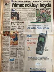 SABAH GAZETESİ DOĞUM GÜNÜ HEDİYESİ - 7 ŞUBAT 1999 -TAM TAKIM 40 SAYFADIR -Rauf Tamer - Saddam - Clinton - Orhan Pamuk - Nermin - Cüneyt Tanman - Mehmet Cansun - Hasan - Tugay - Ertuğrul - Toshack - Oğuz Altıparmak - Hüsnü Gürel - Erman Toroğlu - Yılmaz - Arzu Bayrak - Rüstem Batum - Zeynep - Kemal - İzzet - İkram - Norberto Barba - Jim Metzler - Marty Nadler - Michael J. Fox - Christina Ricci - Dennis Quaid - Ellen Barkin - Michael Richards - Kemal Sunal - Metin Akpınar - Müjde Ar - Halit Akçatepe - Tarık Akan - Zeki Alasya - Ayşen Gruda - Münir Özkul - Ankara’da ölüm oyunu - Aşkın zaferi İşte o adam - Uzun ince bir güzel torun - Yıldızlar kervanına bir kaptan daha - Aslan gibi bütçe - Ligde 7 zorlu randevu - Cankurtaran Ertuğrul - Sen bir olaysın Fener - Yılmaz noktayı koydu - Efes ikinci devre coştu - Ateş bacayı sardı - Affet Bizi Hocam - Gençler uyuşturucu pençesinde - Mükremin’le yeniden - Politikann Nabzı - Günün Filmleri - Apollo 11 - Telekritik Aşk güzel şeydir-Rauf Tamer - Sad