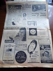 Cumhuriyet Gazetesi - 13 Aralık 1957 - Türkiye dün birleşmiş milletleri ikaz etti - meclise ait iç tüzük  tasarısı görüşülüyor - Fatin Rüştü Zorlu Paris'e gitti - Kıbrıs'ta Türk köylerinde müdafaa hazırlığı başladı - Van Özalp'te 33 vatandaşın kurşunlanması hadisesi tahkikatı - İstanbul şehir tiyatrosunda Altan Karındaş Muzaffer Arslan Ve Haluk Sarıcı istifa etti fotoğraf - kültür sergisi fotoğraf - İstanbul rumları Atina'yı yalanlıyor - okullarda bir ayda 12 bin grip vakası - İstanbul Barosu genel kongresi sona eriyor - Mevlana pulları çıkıyor - Nabi Up isviçre'ye basın ateşesi oluyor - Kerkük Türklerinin bizden istedikleri - portakal fiyatında hakikatler yazan Burhan Felek - Cımbız Neriman Opereti Maksim tiyatrosunda - İstanbul Ankara Radyosu Programı - İstanbul belediyesi şehir tiyatroları dram kısmında Suların altındaki yol - Fenerbahçe Vestras'ı ancak 2 1 yenebildi fotoğraf - Ordu takımının antrenörü Sahir Gürkan - Fenerbahçe Galatasaray Beşiktaş dostluk paktı uzayacak