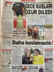SABAH GAZETESİ DOĞUM GÜNÜ HEDİYESİ - 9 ŞUBAT 2004 - TAM TAKIM 36 SAYFADIR -Abdullah Gül - Yılmaz Özdil - Mehmet Akif Demirci - Ömer Mazı - Cem Karaca - Korkut Öztekin - Savaş Ay - Levent Tüzemen - Orhan - Okan - Tuncay - Volkan - Hıncal Uluç - Emrah Kayalıoğlu - Umut Güneş - Sinan Engin - İskender Günen - Kazım Kanat - Fener’de alarm - Gereksiz panik - Güven mesajı - Ağlatan sevinç - Gece kuşları özür diledi - Daha başlamadık - Cimbom başka alemde - Derbi Pilsen - Mehmet ilaç olmadı - Kartal tek vücut - Trabzon yeni başladı - İstanbul oynadı A.Sebat kazandı-polis otomobil hırsızını vurdu-takside iğrenç teşhir-küçük Enes’in zanlısı komşusu çıktı-adli tıp siyasi baskı altında-tatlı dille kazandığını iki tokatla kaybetti-Yılmaz Babahan-kurum başkanı kapasitesi-Medical Park-eleştiriler‘in insaf ölçüsüne uymuyor-keramettin Kurt-hedefe ulaşmak için düzenli çalışın-vergiler çok yüksek daha fazla arttırmazsınız -izm IMFyle ilişkileri bozabilir-Ömer Çelik-merkez güç-