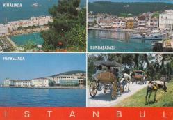 İstanbul Adalar Kınalıada, Heybeliada, Burgazadası ve Büyükada Kartpostal - 6