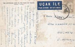 Ankara Gençlik Parkı, Çetin Gökçeatam Postadan Geçmiş Kartpostal - 25
