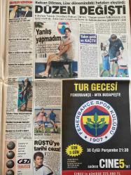 SABAH GAZETESİ DOĞUM GÜNÜ HEDİYESİ - 25 EYLÜL 1999 - TAM TAKIM 30 SAYFADIR -Tayfun Devgioglu-Salih Memecan-Cengiz Çandar-Oğuz Haksever-Serif Turgut-Mehmet Çetingüleç-Nilgün Cerrahoğlu-Ecevit-Yavuz Donat-Selahattin Duman-Rauf Tamer-Ekrem Çatay-Atilla Olgaç-Al Kırca-Erman Toroğlu-Fatih Terim-Kubilay-Hakan Ünsal-Hagi-Hasan Şaş-Cüneyt Tanman-Rıdvan Dilmen-Tayfun-Rüştü-Moshoeu  Kızılay’ı AKUT’a verin-İşini bilmeyen memur-atv bomba gibi-İstediğimizi aldık-Emre seferberliği-G.Saray’a taşlı saldırı-Ne de olsa Cimbom-Hasan Şaş sırttı-Düzen değişti-Yanlış yapmadım-Rüştü’ye tarihi ceza  Karikatür-Bizimcity-Salih Memecan-Karikatür-Canan Hoşgör-Hamdi Alkan-Ebru Şallı-Zeyno-Nebil Özgentürk-Mehmet Calışkan-Arzu Okay-Haluk Ergun-Rutkay Aziz-Vesna Djorgievic  Ebru bir mikrop-Bin ‘Yudum’luk gece  Karikatür