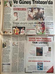SABAH GAZETESİ DOĞUM GÜNÜ HEDİYESİ - 26 MAYIS 1999 -TAM TAKIM 30 SAYFADIR -Songül-Sibel Can-Selahattin Duman-Rauf Tamer-Şenay Aran-Bozkurt Aran-İrem Aran-Tarkan-Adnan Polat-Fatih Terim-Hakan Şükür-Coşkun Özarı-Mustafa Denizli-Can Bartu-Ali Yıldırım-Löw-Baliç-Şenol Güneş-Milne-Yılmaz-Ali Şen  Liste Cuma’ya tamam-Dev kulak-Songül soldu-Atmacalar efsane oldu-Sibel Can’dan şarkılı cevap-Dışişleri’nde yas-Kararları ben veririm-Yüzde 51 Denizli-Ve Güneş Trabzon’da  Karikatür-Bizimcity-Salih Memecan-Zirinkiler-Salih Memecan-Muid-Amokachi-Sellami-Del Solar-Ohen-Oktay-Hikmet-Güner Ümit-Tayfun Devecioğlu-Zeynep Göğüş-Kenan Doğulu-Hayko-Rober Hatemo-Yıldız Tilbe-Semiha Yankı-Semih Koç-Fatih Ürek-Aydın  Kurtuluş formülü-Amerika çık aradan-Sistem nasıl işliyor?-Avrupa’yı anlamak