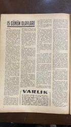 VARLIK SANAT VE FİKİR DERGİSİ - SAYI : 662 - 15 OCAK 1966 -YAŞAR NABİ - ATTİLA İLHAN - BAŞARAN - M. ALAEDDİN ASNA - SAMİ N. ÖZERDİM - CEVDET KUDRET - MESUT TARCAN - M. HADİ İLBAŞ - CEYHUN ATUF KANSU - CEVDET ATMACA - ORHAN HANÇERLİOĞLU - SÜREYYA ERYAŞAR - OKTAY AKBAL - L. SAMİ AKALIN - M. UYGUNER - YEKTA ATAMAN - OSMAN TÜRKAY - KASIM AVCI - ORHAN KEMAL - SABİH ŞENDİL - ŞEVKET YÜCEL - BİLGESU DURU - İBRAHİM ERSARAÇ - YILDIRIM KESKİN - MAHMUT ALPTEKİN - MUSTAFA SARKILAR - ERGUN UĞUR - ILSE AICHINGER - KAMURAN ŞİPAL - GEORGES BERNANOS - GEORGES DUHAMEL - H. DE MONTHERLANT - JEAN GIONO - F. E. SILLANPÄÄ - ROLAND DORGÈLES - HENRI TROYAT - H. W. KATA - FRANÇOIS MAURIAC - PANAIT ISTRATI - CHARLES MORGAN - ANDRÉ MALRAUX - FİKRET ARIT - İLHAN TARUS - ANDRÉ GIDE - NECİP ALSAN - YILDIRIM KESKİN - TAHSİN YÜCEL - CEYHUN ATUF KANSU - STENDHAL - MAHMUT MAKAL - LEV TOLSTOY - BEHÇET NECATİGİL - WILLIAM - ALAIN - MAHMUT MAKAL - MUZAFFER GÖKMAN - A. R. ERGÜVEN - HOMEROS - CENGİZ DAĞCI - LUIG   - 22 SAYFA