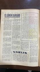 VARLIK SANAT VE FİKİR DERGİSİ - SAYI : 597 - 1 MAYIS 1963 -YAŞAR NABİ - YETKİN ARÖZ - ORHAN HANÇERLİOĞLU - TALİP APAYDIN - AHMET ALTÜMSEK - AFET MUHTEREMOĞLU - BAKİ SUHA EDİBOĞLU - OSMAN TÜRKAY - AHMET KÖKLÜGİLLER - NAHİT ULVİ AKGÜN - MUZAFFER UYGUNER - MESUT TARCAN - M. SEYDA - FAİK BAYSAL - MUHTAR KÖRÜKÇÜ - FAİK SABRİ CEYLAN - ANNE MARIE SCHIMMEL - FIKRİ CANTÜRK - SITKI SALİH GÖR - MEMDUH BALABAN - ADNAN ARDAĞI - GÜNEL ALTINTAŞ - R. M. ALBARES - OSMAN BOLULU - MUSTAFA ENHOŞ - İLHAN TARUS - S. GÜNAY AKARSU - MESUT AKÇA - SLAVOMIR MROZEK - H. ZEKAI YIĞITLER - M. HACIHASANOĞLU - TANJU ÜNER - ERSKINE CALDWELL - O. HANÇERLİOĞLU - TRUMAN CAPOTE - JAMES T. FARRELL - ALBRECHT GOES - SIGRID UNDSET - JULIEN GREEN - FRANCIS CARCO - RING LARDNER - JOSEPH KESSEL - JULES ROMAINS - HERMAN MELVILLE - TARIK DURSUN K. - BENJAMIN CONSTANT - GEORGES BERNANOS - GEORGES DUHAMEL - H. DE MONTHERLANT - JEAN GIONO - ALBERTO MORAVIA - F. E. SILLANPÄÄ - ROLAND DORGÈLES - HENRI TROYAT - H. W. KATZ - A - 22 SAYFA