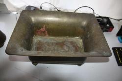 SÜPER EL YAPIMI PRİNÇ-SARI  ULTRA BÜYÜK BOY SAKSI  YENİ ÜRÜN DEĞİL ESKİ DÖNEM ANTİKA (KİTAP RAF