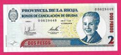 Argentina 2 Pesos 2001 Emergency La Rioja UNC (TK 18 587) ÇİL