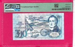Guernsey 10 Pounds ND 1991-1995 P 54 Nice 999930 Superb Gem UNC PMG 67 EPQ (TK 18 591) ÇİL