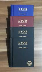 120 li madani para albüm küçük paralar için 120 adet madeni para alıyor bordo  renk