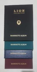 3 gözlü kağıt para albüm yirmi sayfa 120 adet para alır bordo  renk