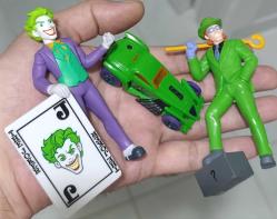 Batman den Joker ve Riddiler figür oyuncak. Hot wheels Riddiler mini model metal araba set koleksiyon dekor tasarım hediye vintage retro nostalji hobi
