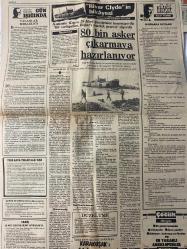 TERCÜMAN GAZETESİ - 24 NİSAN 1985 - SADECE 6 SAYFADIR -Özal-Celal Bayar-Halim Alyot-Nazlı Ilıcak-Ahmet Kabaklı-Mehmet Bahri Ergene-Rauf Tamer-Kasım Önadım-Hasan Gedik-Belma Aksun-Ayhan Başoğlu-Sakıp Sabancı-Mübeccel V. Özsezgin-Milabi Özyoruk-Erdin Uygur-Başbakan Turgut Özal “Kabinede değişiklik yok” dedi ve ekledi-Gazetecileri atlatmaktan zevk alıyorum-Demokraside 65. yılımızı kutladık-Meclis’te iki çınar-Tarih 65 yıl sonra canlandı-Konsey’de solcu oyunu bozuldu-River Clyde’in hikayesi-Şair Panos gözyaşları arasında toprağa verildi-Panos’tan 2 dörtlük-Ermeniler’in gösteri günü-Metris’teki mahkumlar çocuklarıyla hasret giderdi-Bulgarlar’a göre Yusufçu casus değil-Sünnet ayet ve demokrasinin kollaması-Yalanlar mezarlığı-80 bin asker çıkarmaya hazırlanıyor-Halk Bankası kredi vermekte yetersiz kaldı-İpekböcekçiliği darboğaza girdi-Üretici tavuğunu kesime gönderiyor-ABD’de Türk gemilerine yük verilmiyor-İngilizler “etobur”luktan vazgeçiyor-Merserizeden örülmüş güllü bluz-Malkoçoğlu Ayhan B