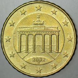 ALMANYA 10 EURO CENT 2002 D ESKİ TARİHLİ. ÇİLALTI