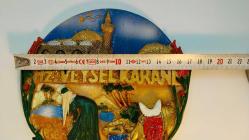 TABAK POLYESTER EL İŞİ HZ.VEYSEL KARANİ NİN DEVESİYLE BİRLİKTE NAMAZ KILARKEN Kİ TASVİRİ 468
