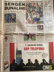 SABAH GAZETESİ DOĞUM GÜNÜ HEDİYESİ - 4 ARALIK 1999 - TAM TAKIM 40 SAYFADIR -Ebru Gündeş-Danny-Yılmaz-Mehmet Barlas-Yavuz Donat-Selahattin Duman-Fatih Çekirge-Hakan Şükür-Phiri-Ümit Karan-Fatih Terim-Cüneyt Tanman-Hasan Şaş-Ergun Turan-Aziz Yıldırım-Zeman-Nikolovski-Hüsnü Güzelher-Suat Okyar-Aydın-Ersun Ali Eren-Feyyaz Uçar-Hayko-Fedon-Yaşar-Rober Hatemo-Zeynep Dizdar-Hakan-Elif Karlı-Pınar Dilekşer-Dr Bilal-Gökhan Sezen-Adnan-Galip Sokullu-İhsan Kayral-Ersin Tibet-Ziya-Özyiğit  Ebru’nun dönüşü-‘Asın’ diyen kalmadı-Kızıl Danny MHP konuğu-Yılmaz’ın Taşar’a tuzağı-Dünyanın en militan kabinesi-Enerji yatırımı için özel hukuk-Ecevit nasıl ikna edildi?-Yağmur duası-Ya sen yıkıl koca İstanbul-Cimbom’a fren-Golü amatörce yedik-Hasan Şaş’a doping testi-Sergen bunalımı-Savaş gibi idman-Nikolovski nihayet 18’de-Golcülere özel ilgi-Vugrinec rest çekti-Aydın komedisi-Kartal fark için sahada-Ali Eren hazır kıta-Kapılar kapandı-Adana arayışta-Gülben Ergen & Huysuz Virjin-Serdar Ortaç-Hayko-Fedon-Yaşa
