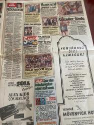 SABAH GAZETESİ DOĞUM GÜNÜ HEDİYESİ - 28 HAZİRAN 1992 - TAM TAKIM 22 SAYFADIR -Yusuf Özal-Güneri Cıvaoğlu-Özal-Elçibey-Leydi Diana-Seda Sayan-Cavit Çağlar-Süleyman Demirel-Hasan Cemal-Nebiye Alıçcan-Gülçin Özdemir-Melek Yüksel-Cemal Köylük-Çetin Altan-Sarah Ferguson-Claudia Schiffer-Irene Jacob-Ines Sastre  Ankara’da sahte imza korkusu-Hergün insülin iğnesine paydos-PKK 2 imamı öldürdü-Özal Elçibey ile görüşmedi-İstanbul’da tufan gibi yağmur-Leydi Diana boşanıyor-Gurbetçiyi karısı mı mafya mı öldürdü-ANAP’taki Özal’cılar ayağını denk alsın-Sinema ile büyülenin-Seda Sayan basına kocası camdan kaçtı-Hollywood sizi bekliyor-İki beyinli adam-Günün diğer filmleri-Gecenin filmleri komedi ve macera üstüne-Günün diğer filmleri-SCARLETT aranıyor-Bizim Eller-Hadi Anlat Bakalım-SizinKiler-Federasyon-Vefakâr Cim Bom-Boksta finaller bugün-Converse 75 yaşında-Güreşte yeni kural-Starlar Reebok’ta coştu-Güzeller filede-Üstübü davası-Hastanede iğne olan üniversiteli genç öldü-Çırağın acı sonu-Balık başt