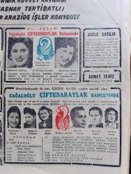 Cumhuriyet Gazetesi - 12 Ağustos 1951 - tatile girerken yazan Nadir Nadi Başmakale - ara seçimleri için partilerin hazırlığı - millet partisinin Dün Çeşmemeydanında yaptığı toplantıda bulunanlar x işaretli Sadık Aldoğan fotoğraf - Rusya hesabına casusluk - Kore'ye daha fazla asker göndermiyoruz - Kore değiştirme Birliği şerefine verilen kokteyl fotoğraf - Ürdün kralının katilleri Tevkif edilen 8 kişi - halkevleri kanunu yürürlüğe girdi - Fransız hükümeti Nihayet kuruldu - coğrafya Kongresi Dün toplandı - Mısır Kralı Faruk kumarda kaybediyor - Lido'da yapılan  İstanbul yüzme birincilikleri fotoğraf - mahkemelerde gördüklerimiz yazan Cevat Fehmi Başkut - haftanın şakaları yazan Burhan Felek - ahşap yazan Falih Rıfkı Atay - rüyalar evi yazan Peride Celal Yazı Dizisi - güzellik müsabakamız Perihan Giray ve Melahat Akaydın fotoğraf - Etibank'ın yaptıracağı işler için Marshall planından yeni tahsisat - Gül Kupası atletizm müsabakaları - İstanbul Ankara Radyosu programı - Müzeyyen Senar