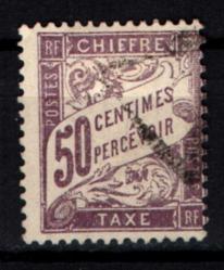 Fransa 1894 Taxe Pulu 50C (ws1790)