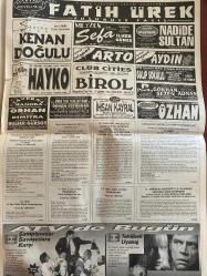 SABAH GAZETESİ DOĞUM GÜNÜ HEDİYESİ - 2 EKİM 1999 - TAM TAKIM 34 SAYFADIR -Yıldırım-Sergen-Süleyman Demirel-Rahşan Ecevit-Selahattin Duman-Yavuz Donat-Murat Yakın-Oktay-Baki Biçakcı-Hakan Ünsal-Hüsnü Çil-Hakan Yavaş-Metin Aşık-Parreira-Gullit-Denizli-Scala-Hoddle-Cemil Turan-Cüneyt Tanman-Taffarel-Fatih Terim-Luiz Otavio-Cüneyt Tanman-Ümit Milli Takım-Emre Aşık-Rıdvan Dilmen-Briegel-Fatih Doğan-Kenan Doğulu-Nadide Sultan-Arto-Aydın-Galip Sokullu-Umut Akyürek-Gökhan Sezen-İhsan Kayral-Fatih Ürek-Orhan Üstündağ-Gülser Gürsoy-Gökhan Sezen-Adnan Öztan  Fener kurtarıcı arıyor-Sergen olayı-Baba formülü-Devlet reformuna ihtiyaç var-Bakanlara mesaj verdi-Eş durumundan-Japon özürü-Hoca kim olsun-Murat’a ev hapsi-Boliç’in bileti kesildi-Ve Oktay Leverkusen’de-Sağol Ankaragücü-Fenerbahçe saldırıyor-Yıldırım’ın isyanı-Yeni hocanın Allah yardımcısı olsun-Taffarel’i ezdirmem-Yaylalar yaylalar-Haydi Türkiye finale-Fatih Ürek sahnede  Bizimcity-Karikatür-Selahattin Duman