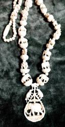 FİLDİŞİ OYMA  KOLYE UZUNLUK 50 CM