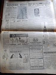 Cumhuriyet Gazetesi - 12 Kasım 1957 - Demokrat Parti CHP Meclis Grupları Aynı Gün İçtima Edecekler - İtalyan Cumhurbaşkanı Gioavanni Gronchi Ankara'da fotoğraf - İhsan Doruk'un Cahide Aleyhine Açtığı Davaya Dün Başlandı - Pul Sergisi Açıldı - İsmet İnönü İyileşiyor - Gaziantep seçimleri büyük bir olgunluk içinde yapılmıştır - Seni Sevmek Kaderdir Yazan Sinclair Levis - devrimizin sinirlilikleri yazan Profesör Doktor Rasim Adasal - gençlik tiyatrosunun temsilleri -   Dünya Bankası Süveyş Kanalı İhtilafında Aracı - Elektrikli Balık - Yağlıboya Nasıl Kullanılır -  iki denizaltımız Pakistan'a gitti - Ingrid Bergman İlk Defa Komedi Filmi Çevirecek - Galatasaray Dün On Kişi İle Antrenmanda fotoğraf - Federasyon Kupasına Yarın Dolmabahçe Devam Edilecek - Fenerbahçeli Ergun Öztuna İyileşiyor - Jozef Monel Öldü - Fahrettin Kerim Gökay Bern Elçiliğine Tayinini Teyid Etmedi - Kamil su eski eserler ve Müzeler Genel Müdürü oldu - Kula kumaşları - Ankara İstanbul radyosu programı