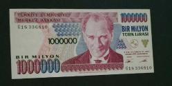 7 EMİSYON G 18 SERİ 1 MİLYON LİRA Çil altı