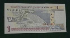 8 EMİSYON A 28 111101 SERİ 1 YENİ TÜRK LİRASI ÇİL