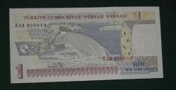 8 EMİSYON A 34 400010 SERİ 1 YENİ TÜRK LİRASI ÇİL