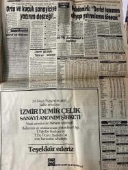 TERCÜMAN GAZETESİ - 26 NİSAN 1986 - SADECE 4 SAYFADIR -Özal-Demirel-Kadir Sencun-Taha Akyol-Kaddafi-Nazlı Ilıcak-Ahmet Kabaklı-Dr. Faruk Sukan-Ahmet Vefik Paşa-Ayvaz Gökdemir-Ziya Gökalp-Yılmaz Öztuna-Hüseyin Akyol-Metin Akgök-M.Karafakıh Özal Demirel’le hemşehri oldu-Özal: Kıbrıs’ta hesabı değiştiririz-Bulgar rejimi Hitler gibi-Başbakan Özal’ı elektrik çarptı-Yazar: DYP AP’yi temsil etmiyor-25 PKK eşkıyası daha yakalandı-Emniyette 1 Mayıs alarmı-Milli Piyango ekstra çekilişi-Keşke 12 Eylül öncesine dönebilseydik-Bari taklitte samimi olsak-A. Vefik Paşa’dan tarih ibretleri-Ahmet Vefik Paşa kimdir-Yine Avrupalıyız ama dikkat-Türkçülük akımının ideoloğu-Ziya Gökalp-Türk’ten papa-Eşi görülmemiş barbar bir saldırı-Biz Türkleri seven Almanlara da düşmanız-Teröristler de anarşistler de genellikle bu tiplerden çıkar-Orta ve küçük sanayiciye yatırım desteği-Pakdemirli: Devlet tamamen altyapı yatırımlarına dönecek