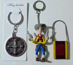 Red Kit figür anahtarlık Sarı Kırmızı çıtçıt anahtarlık metal rulet anahtarlık süs aksesuar nostalji tasarım vintage retro koleksiyon hobi set