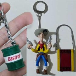 Castrol varil Red Kit figür sarı kırmızı çıtçıt anahtarlık süs aksesuar nostalji tasarım vintage retro hobi reklam promosyon minyatür diorama koleksiyon set