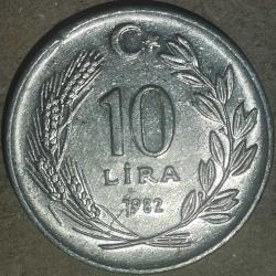 TÜRKİYE 1982    10  LİRA