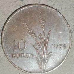 TÜRKİYE 1974    10  KURUŞ