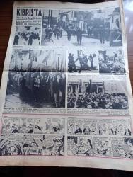 Hürriyet Gazetesi - 29 Ocak 1958 - İngiliz askerleri Kıbrıs'ta Türklerin üstüne ateş açtı şehitlerimiz Dün 8'e yükseldi - bir İngiliz askeri otomobili ile halkın arasına dalarak iki kişi şehit etmesi üzerine halk galeyana geldi fotoğraf - adadan gece gelen Osman Örek Türklerin öldürülüşünü anlatıyor - Adnan Menderes taziyette bulundu - Patrik Athenagoras'ın hususi fotoğrafçısı Dün hudut dışı edildi - Dulles ve Selwyn Lloyd Adnan Menderes ile görüştüler - Kıbrıs'ta 48 saat devam eden kanlı çarpışmalardan sonra birçok Türk Tevkif edilmiştir fotoğraf - günün yazısı bronşit - bugünkü Fenerbahçe Beyoğluspor ve yarınki Vefa Adalet maçları tehir edildi - Turgut Reis yazan Feridun Fazıl Tülbentçi yazı dizisi - sulukule eğlenceleri Beyazıt Beyaz Saray lokantasında - aşk ve macera romanı esrarlı kadın çizen Faruk Geç - Fransız sinemasının sevimli genç ümidi Helene Pratello fotoğraf - aşk ve macera romanı özlediğim yazan Bedia Altınay yazı dizisi -  Sadri Alışık - Leyla Sayar - Kenan Pars