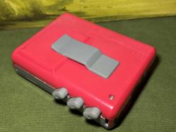 popart 1980 ler stereo walkman - kulaklığı ile birlikte çalışır durumda - kırmızı renk
